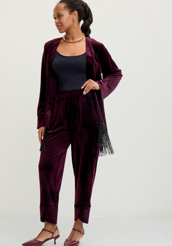 Брюки бананы из бархата Нелли шир.  580, рис. 8