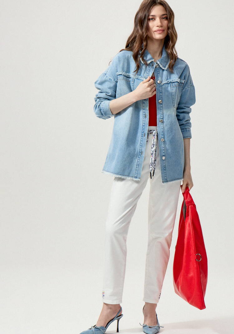 Джинсовая куртка с бахромой по краям шир.  750, рис. 10