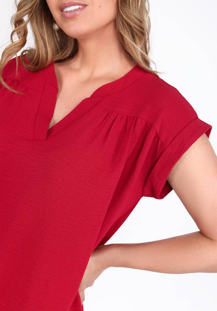 Блуза свободного кроя и декоративной сборкой шир.  750, рис. 4