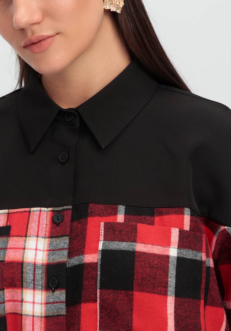 Рубашка из комбинированной клетки шир.  750, рис. 13