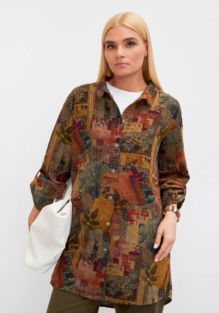 Рубашка женская, удлиненная Илона шир.  750, рис. 9