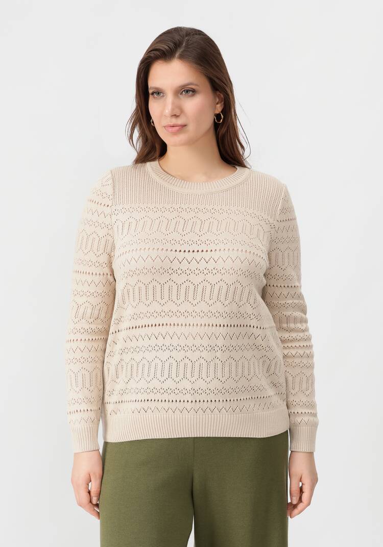 Джемпер с ажурным принтом шир.  750, рис. 4