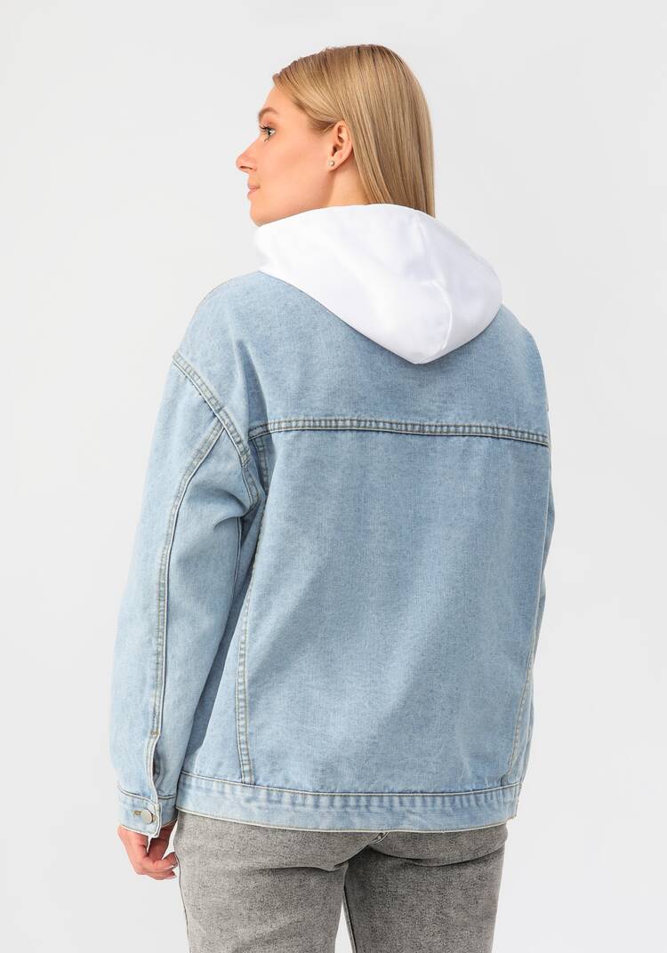 Куртка джинсовая с капюшоном шир.  750, рис. 3