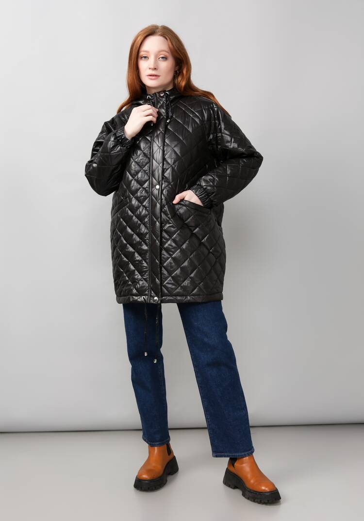 Куртка женская оверсайз с капюшоном шир.  750, рис. 18