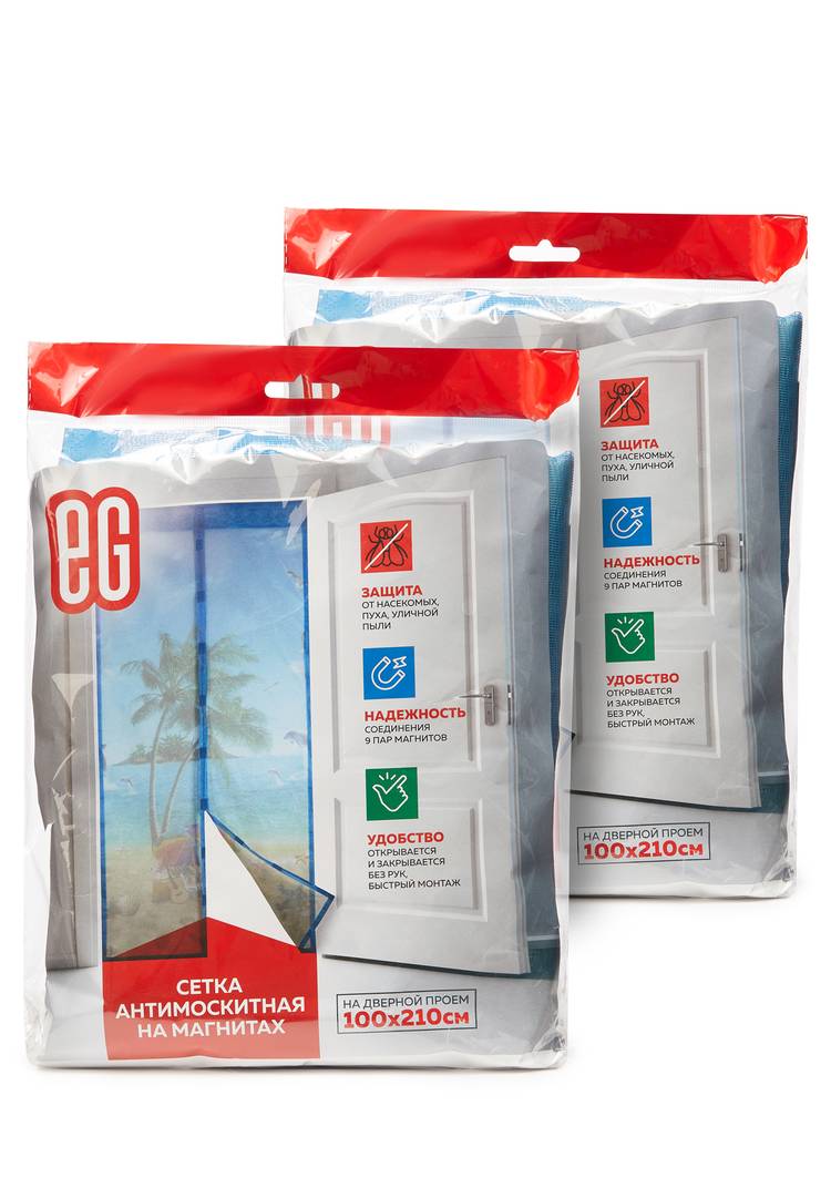 Москитная сетка на дверь с магнитами, 2шт. шир.  750, рис. 15