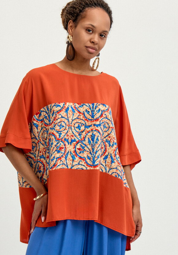 Блуза с принтом из штапеля шир.  580, рис. 23