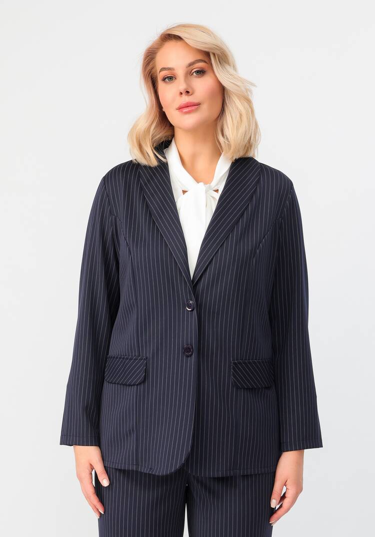 Пиджак однобортный в полоску шир.  750, рис. 23