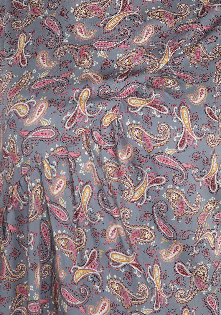 Блуза с принтом ПЕЙСЛИ и коротким рукавом шир.  750, рис. 4