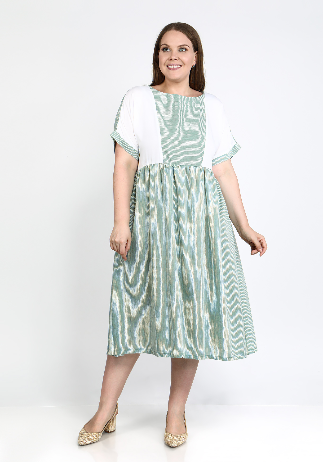 Платье "Солнечный отпуск" Bianka Modeno, размер 50, цвет пудра - фото 5