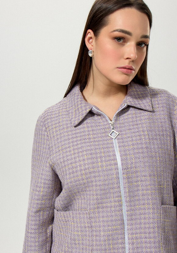 Пиджак с накладными карманами твидовый шир.  580, рис. 10