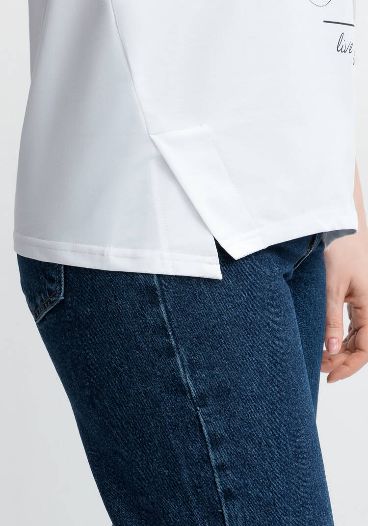 Блуза с принтом Сердца шир.  750, рис. 6