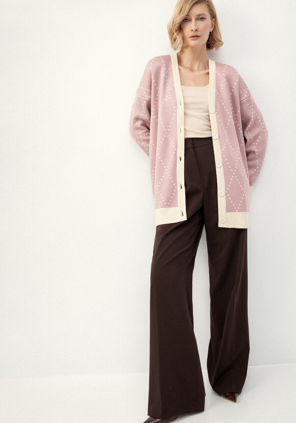 Кардиган с рисунком ромб шир.  580, рис. 10