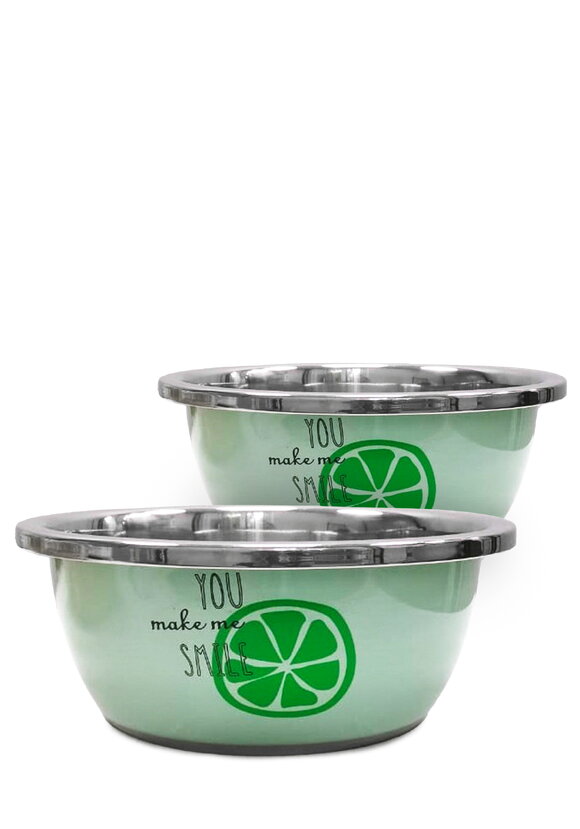 Миска стальная с эмалью, 2 шт. шир.  580, рис. 1