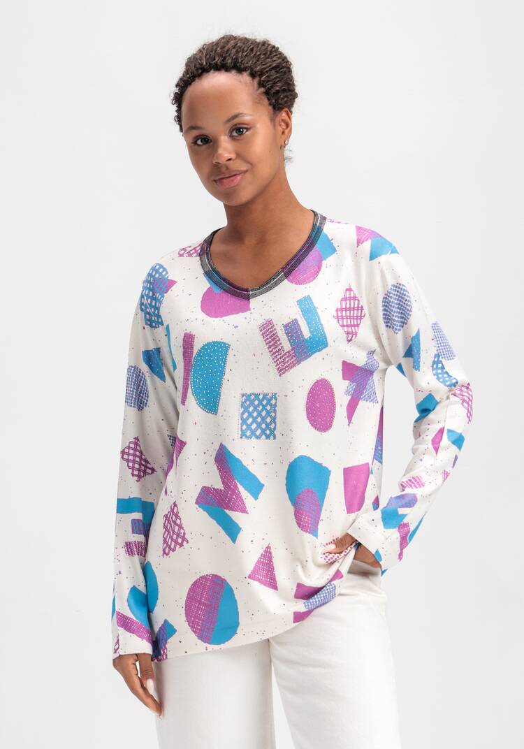 Джемпер с рисунком и стразами шир.  750, рис. 12