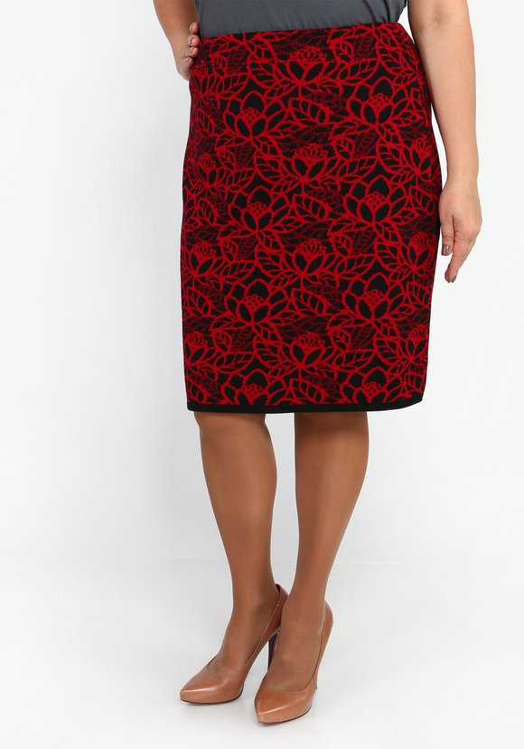 Юбка трикотажная с принтом шир.  580, рис. 6