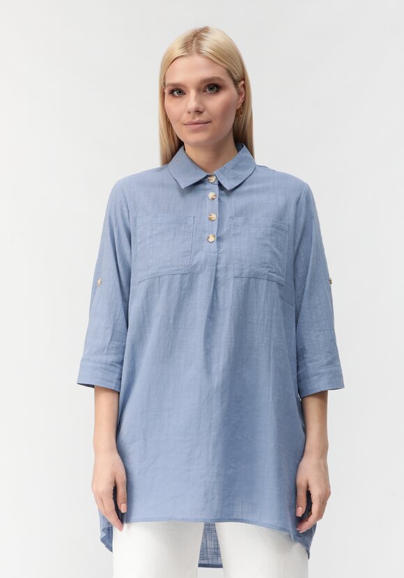 Туника с декоративными пуговицами Тина шир.  580, рис. 10