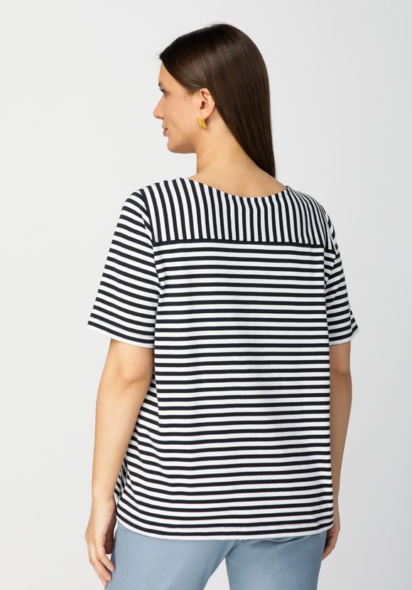 Футболка в полоску с принтом шир.  580, рис. 3