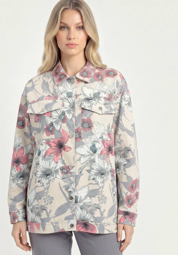 Жакет Цветочный узор шир.  750, рис. 16