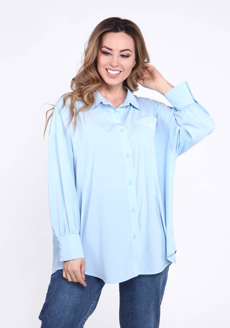 Блуза с принтом на кармане шир.  750, рис. 13