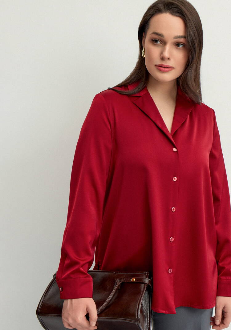 Блуза шелковая с отложным воротом шир.  750, рис. 15