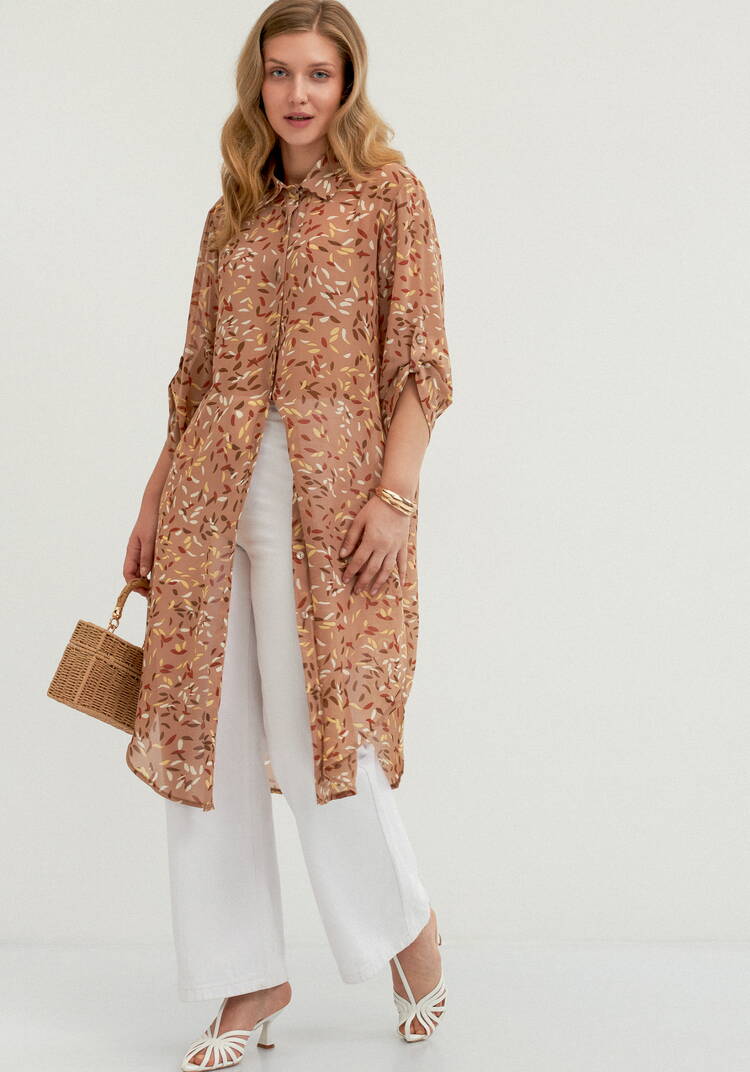 Рубашка с рукавом 7/8 и патами шир.  750, рис. 28