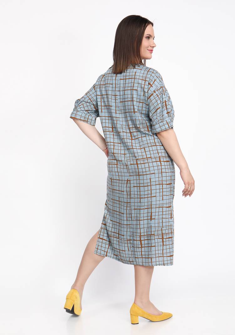 Платье с V-образным вырезом и манжетом шир.  750, рис. 7