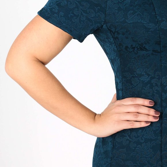 Платье-миди с коротким рукавом шир.  580, рис. 11