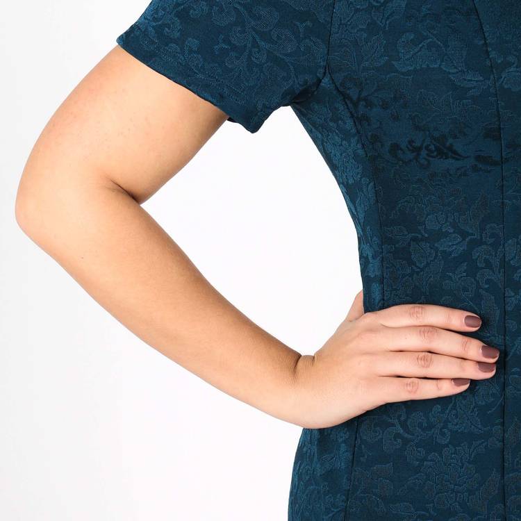 Платье-миди с коротким рукавом шир.  750, рис. 11