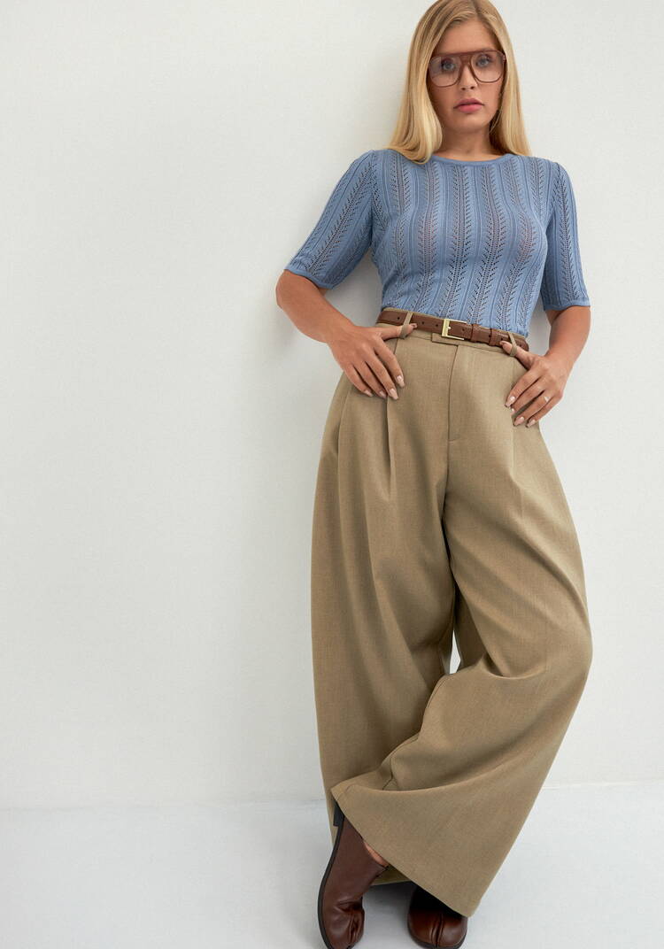 Джемпер с ажурным вертикальным рисунком шир.  750, рис. 9