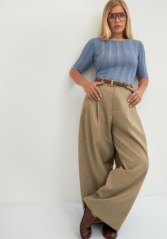 Джемпер с ажурным вертикальным рисунком шир.  580, рис. 9