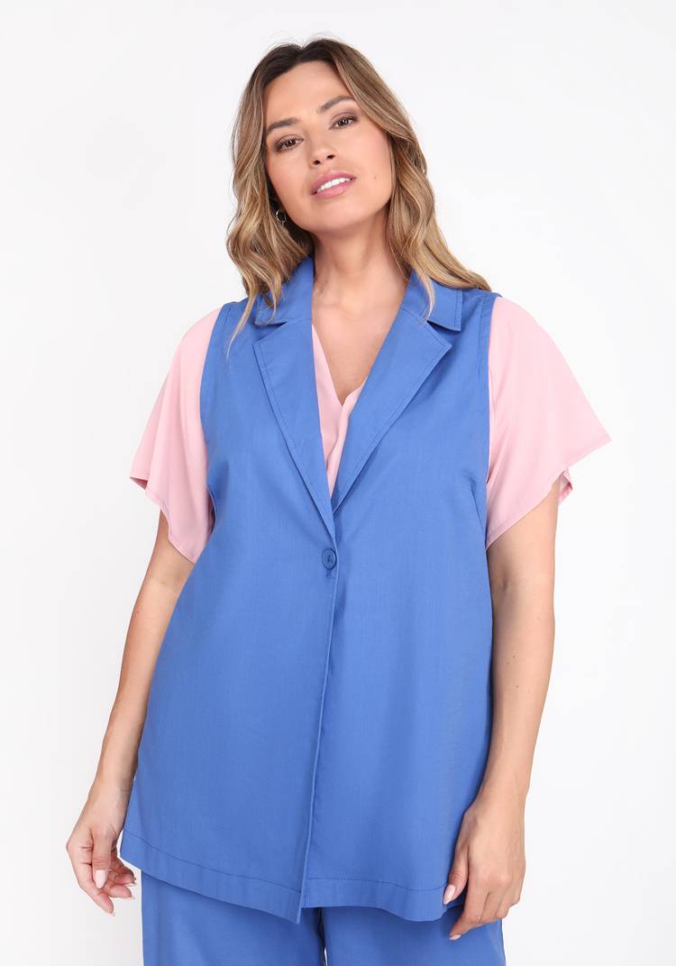 Жилет однотонный на пуговицах шир.  750, рис. 10