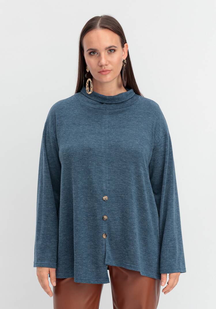 Джемпер с асимметричным низом шир.  750, рис. 4