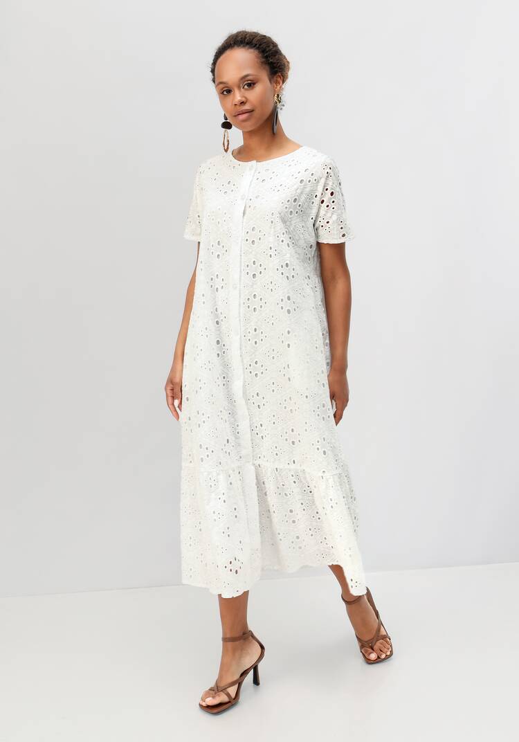 Платье ажурное с воланом шир.  750, рис. 15