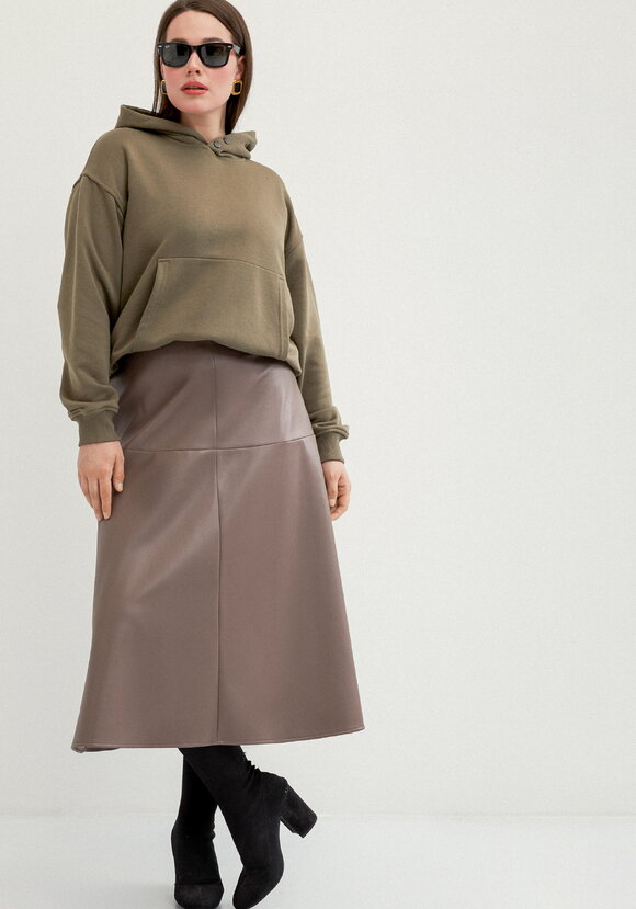 Юбка годе из экокожи шир.  580, рис. 1