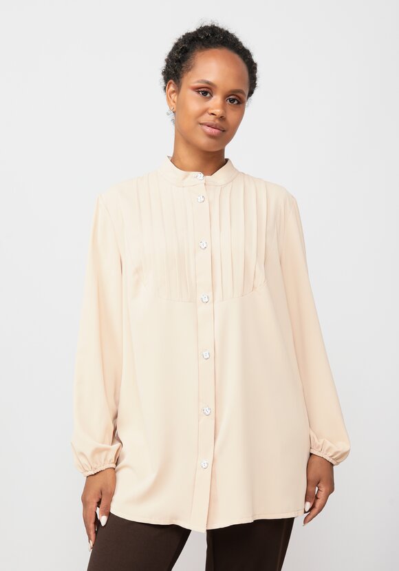 Блуза со складками по груди шир.  580, рис. 9