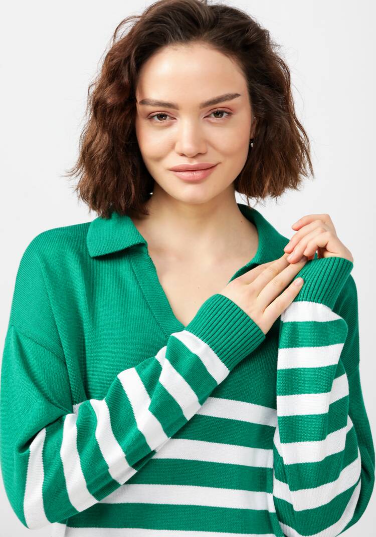 Джемпер поло в полоску шир.  750, рис. 11