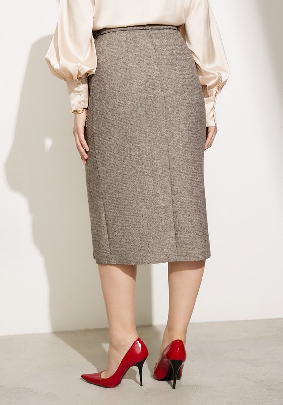 Юбка с отделкой кантом и пуговицами шир.  580, рис. 9