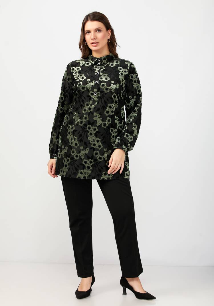 Туника с планкой на пуговицах шир.  750, рис. 13