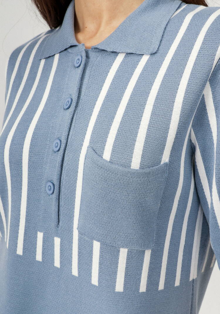 Джемпер-поло с вертикальной полосой шир.  750, рис. 6