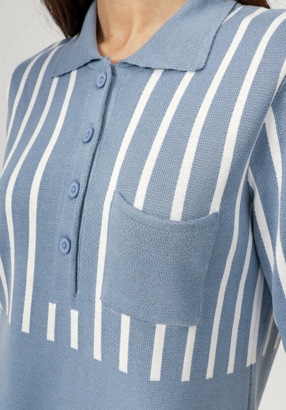 Джемпер-поло с вертикальной полосой шир.  580, рис. 6