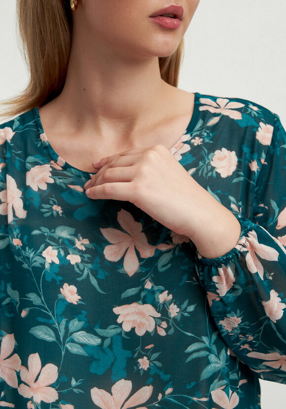 Платье свободного кроя с принтом цветок шир.  580, рис. 13