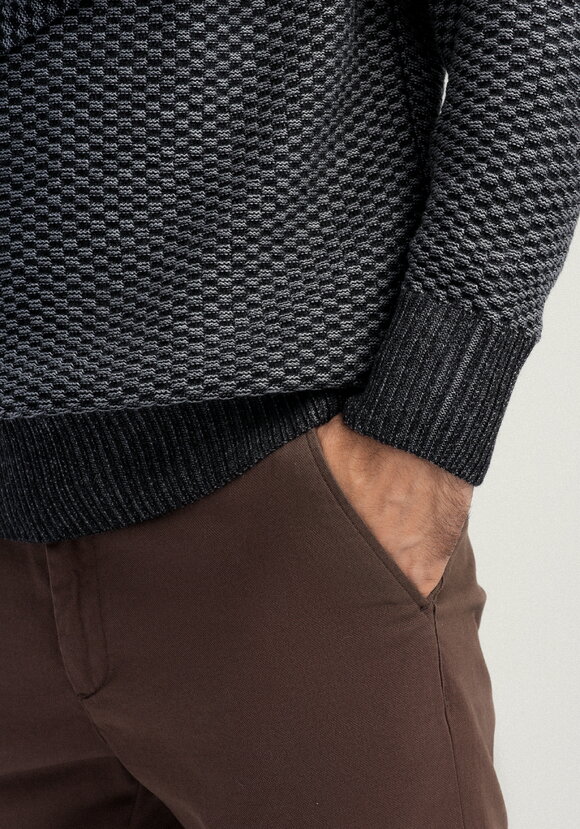 Джемпер с разными типами вязки шир.  580, рис. 18