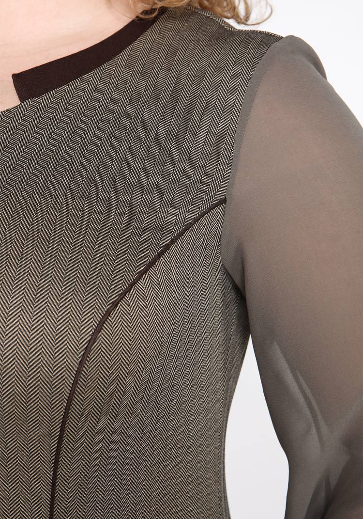 Платье с шифоновым рукавом шир.  750, рис. 4