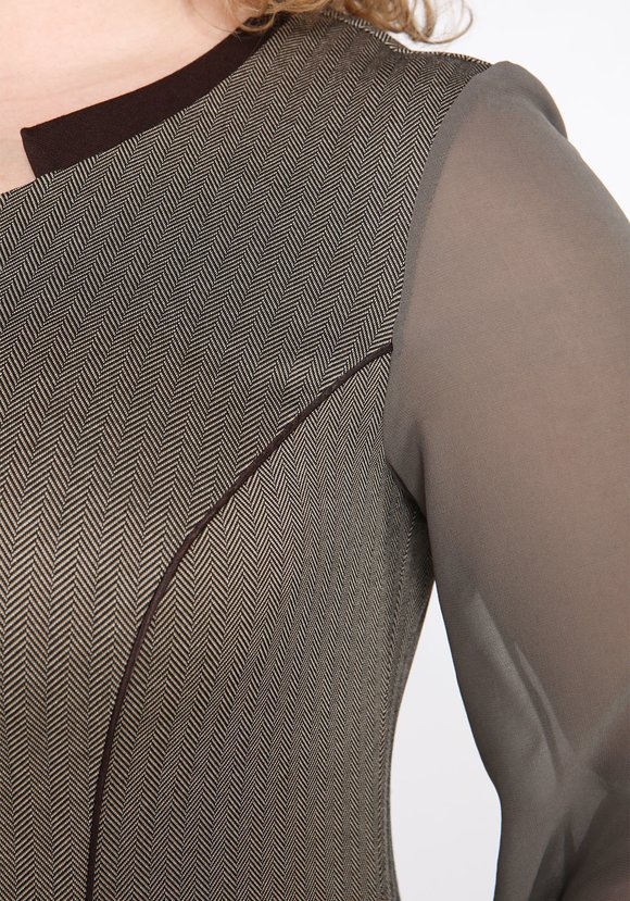 Платье с шифоновым рукавом шир.  580, рис. 4