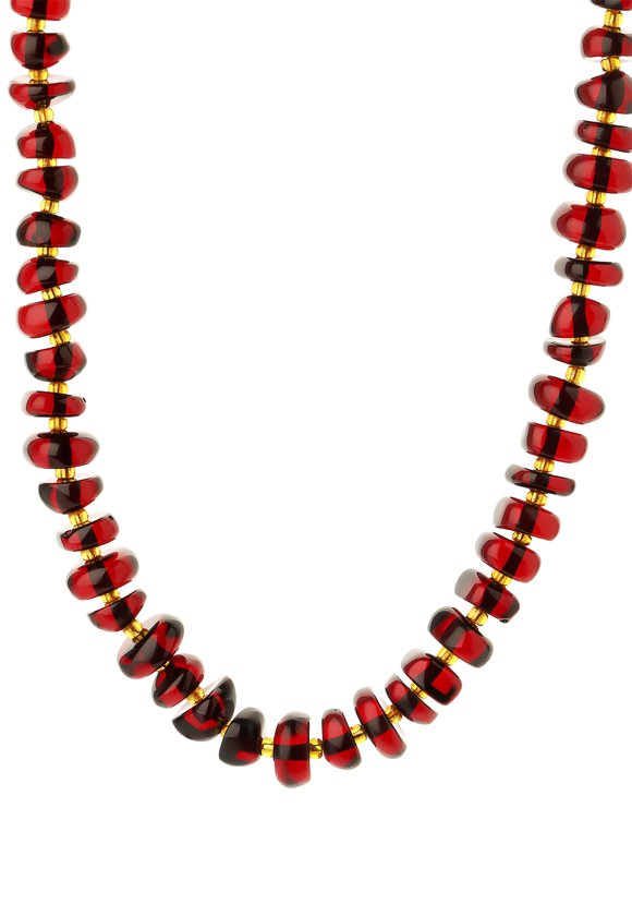 Колье Янтарный закат шир.  580, рис. 5