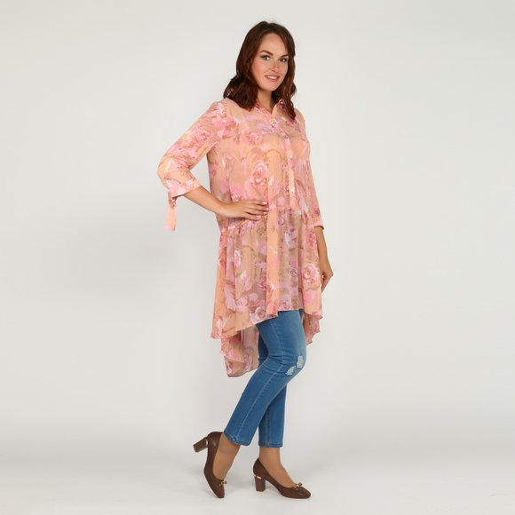 Туника расклешенного кроя с пуговицами шир.  580, рис. 3