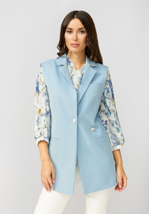 Жилет однобортный шир.  580, рис. 1