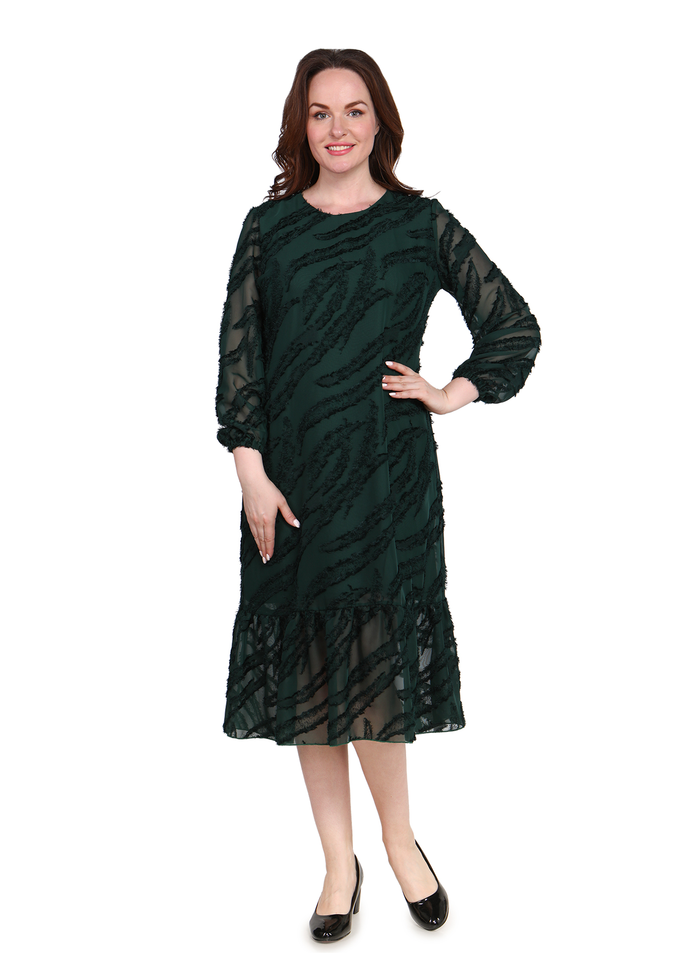 Платье "Изящная грация" Victoria, размер 48, цвет чёрный - фото 2