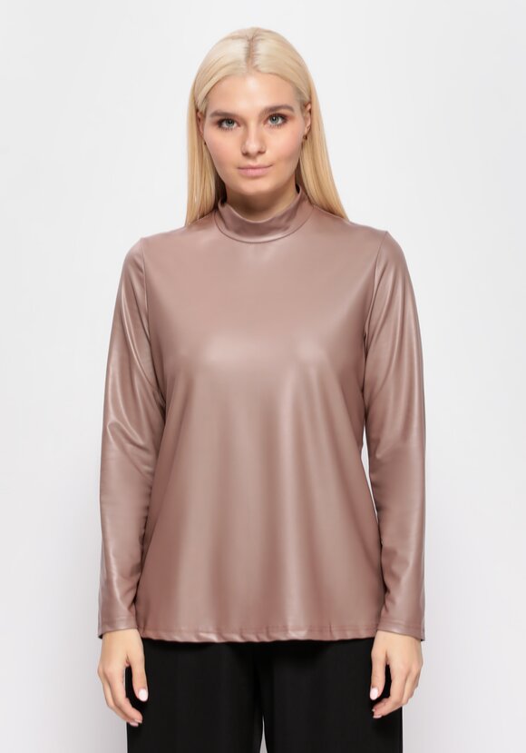 Водолазка из экокожи шир.  580, рис. 10