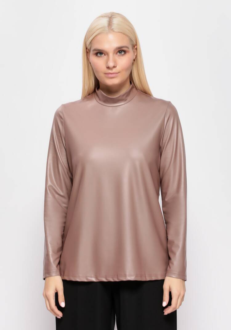 Водолазка из экокожи шир.  750, рис. 10